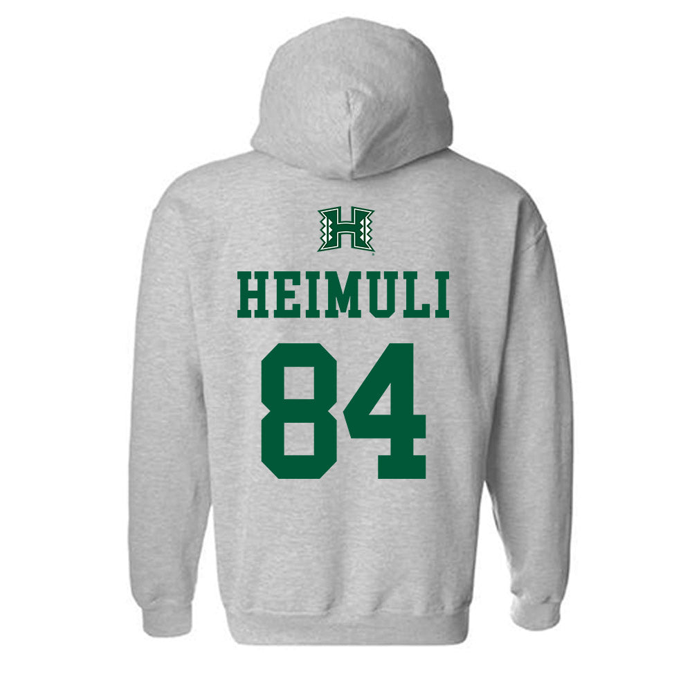 Hawaii - NCAA Football : Jarvis Heimuli - Classic Shersey Hooded Sweatshirt-1