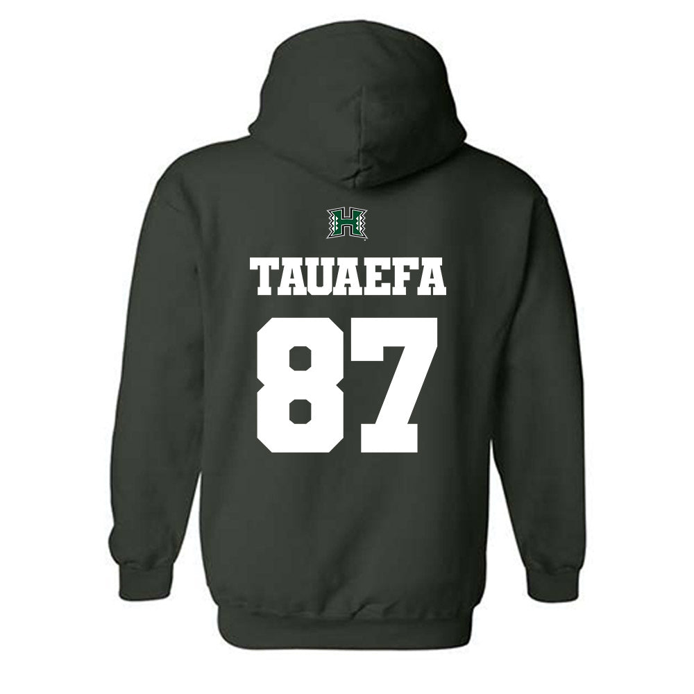 Hawaii - NCAA Football : Devon Tauaefa - Classic Shersey Hooded Sweatshirt-1