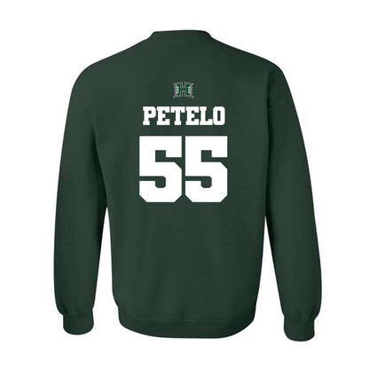 Hawaii - NCAA Football : Zoram Petelo - Classic Shersey Crewneck Sweatshirt-1