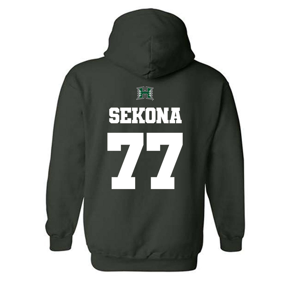 Hawaii - NCAA Football : Jamar Sekona - Classic Shersey Hooded Sweatshirt-1
