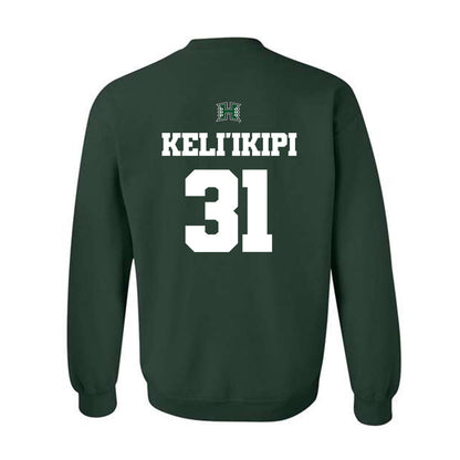 Hawaii - NCAA Football : Tryton Keli'ikipi - Classic Shersey Crewneck Sweatshirt-1