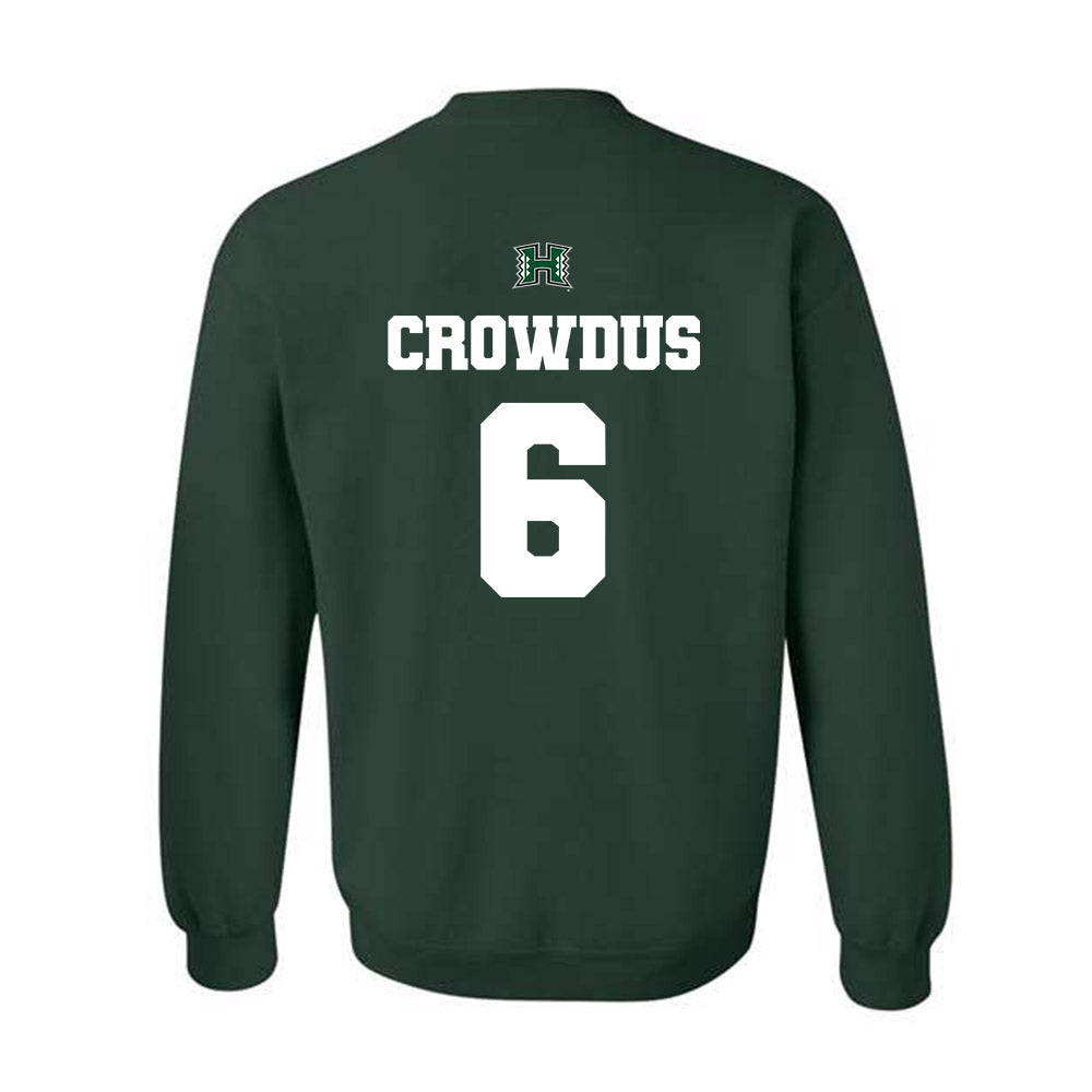 Hawaii - NCAA Football : Dekel Crowdus - Classic Shersey Crewneck Sweatshirt