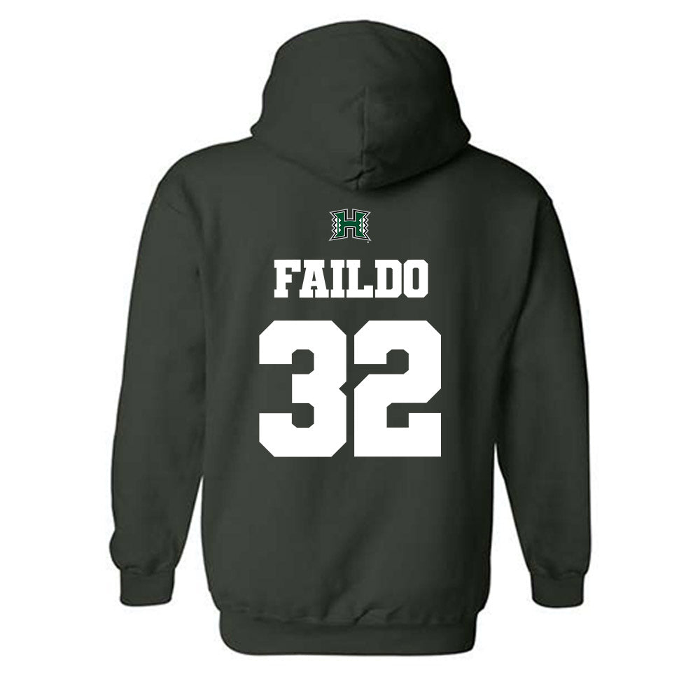 Hawaii - NCAA Baseball : Hunter Faildo - Classic Shersey Hooded Sweatshirt-1