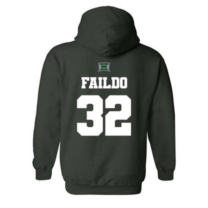 Hawaii - NCAA Baseball : Hunter Faildo - Classic Shersey Hooded Sweatshirt-1