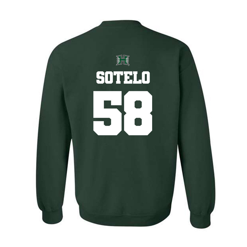 Hawaii - NCAA Football : Zhen-keith Sotelo - Classic Shersey Crewneck Sweatshirt-1