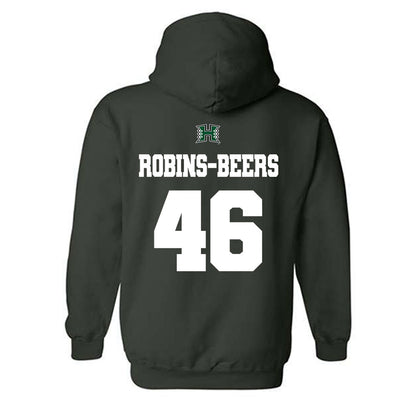 Hawaii - NCAA Football : Kellen Robins-Beers - Classic Shersey Hooded Sweatshirt-1