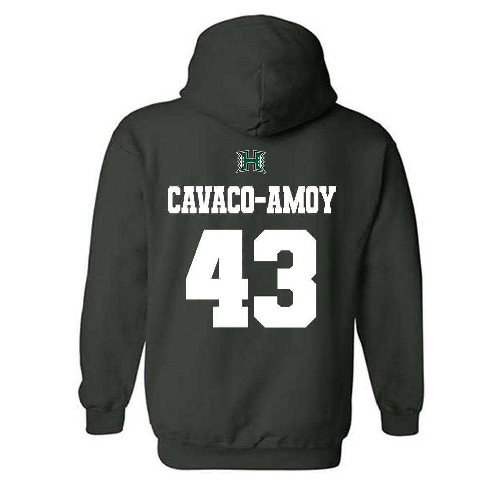 Hawaii - NCAA Football : Alika Cavaco-Amoy - Classic Shersey Hooded Sweatshirt-1
