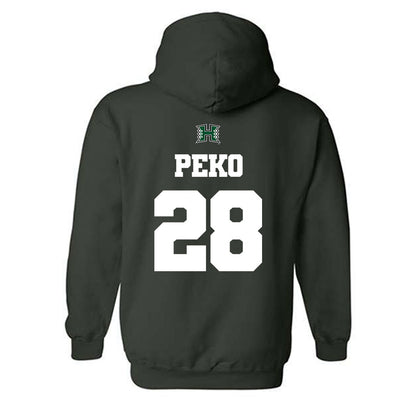 Hawaii - NCAA Football : Vaifanua Peko - Classic Shersey Hooded Sweatshirt-1
