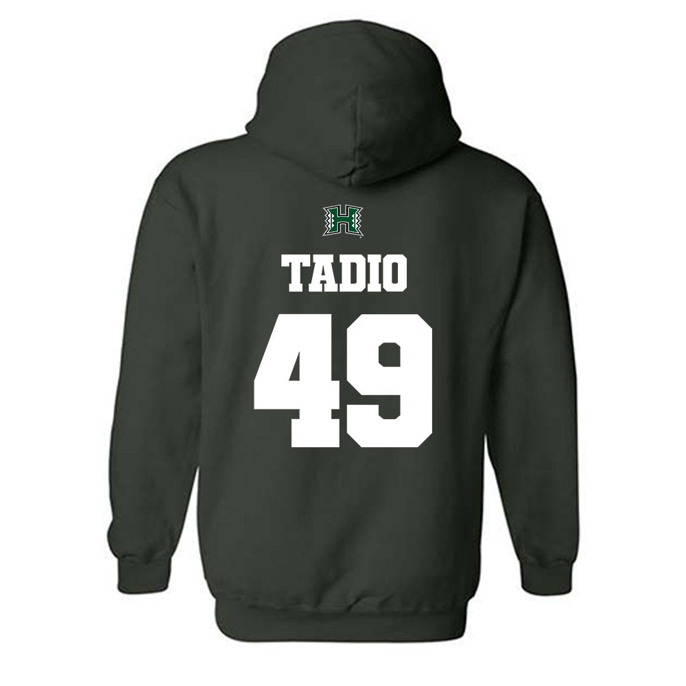 Hawaii - NCAA Football : Dennis Tadio - Classic Shersey Hooded Sweatshirt-1