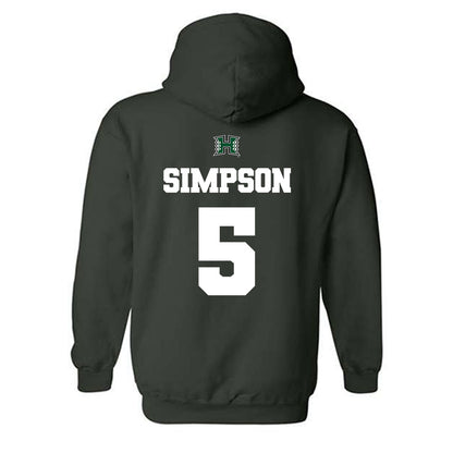 Hawaii - NCAA Women's Soccer : Riley Simpson - Classic Shersey Hooded Sweatshirt-1
