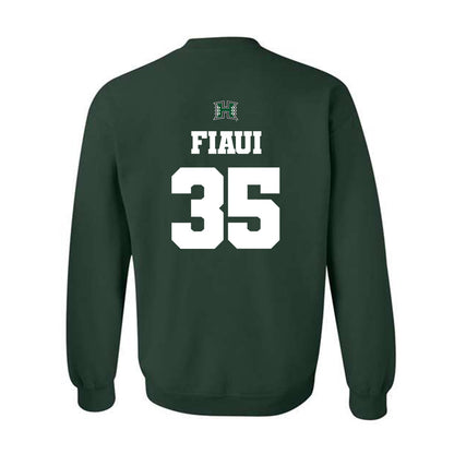 Hawaii - NCAA Football : Junior Fiaui - Classic Shersey Crewneck Sweatshirt-1