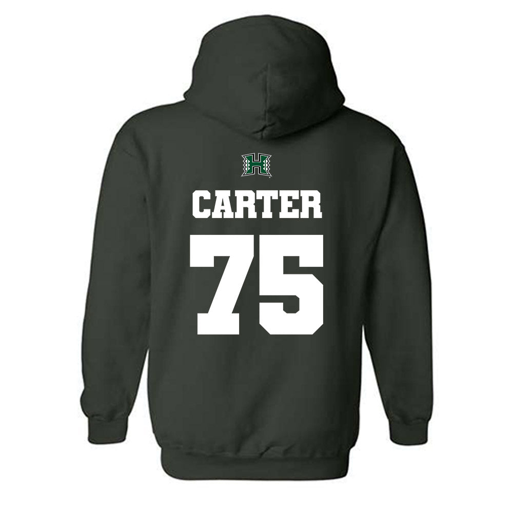 Hawaii - NCAA Football : Kaleb Carter - Classic Shersey Hooded Sweatshirt-1