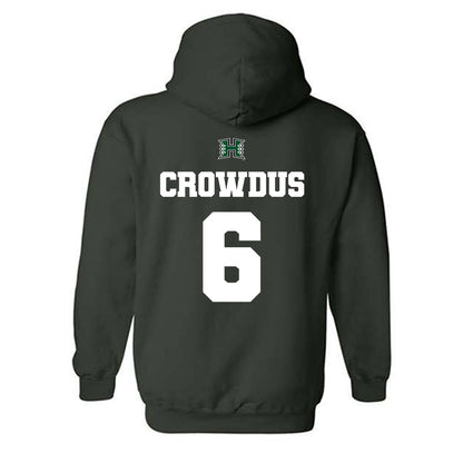 Hawaii - NCAA Football : Dekel Crowdus - Classic Shersey Hooded Sweatshirt