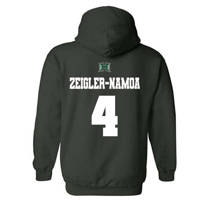 Hawaii - NCAA Baseball : Ben Zeigler-Namoa - Classic Shersey Hooded Sweatshirt-1