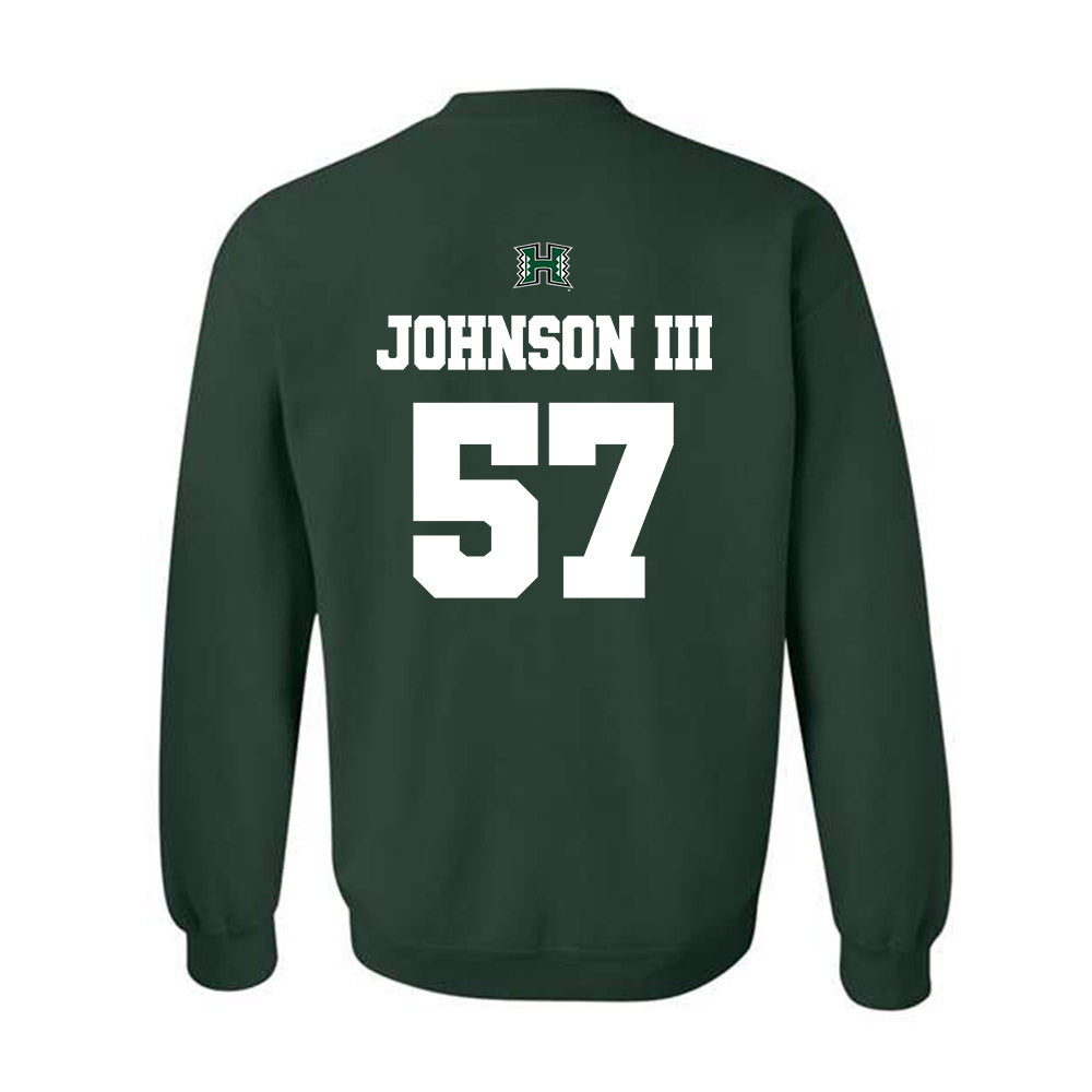 Hawaii - NCAA Football : Jackie Johnson III - Classic Shersey Crewneck Sweatshirt-1