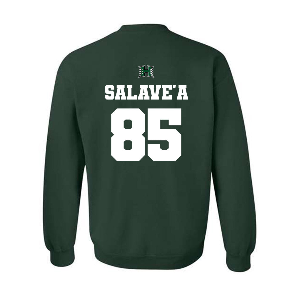 Hawaii - NCAA Football : Okland Salave'a - Classic Shersey Crewneck Sweatshirt-1