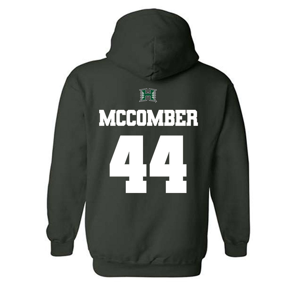 Hawaii - NCAA Football : aiden mccomber - Classic Shersey Hooded Sweatshirt-1