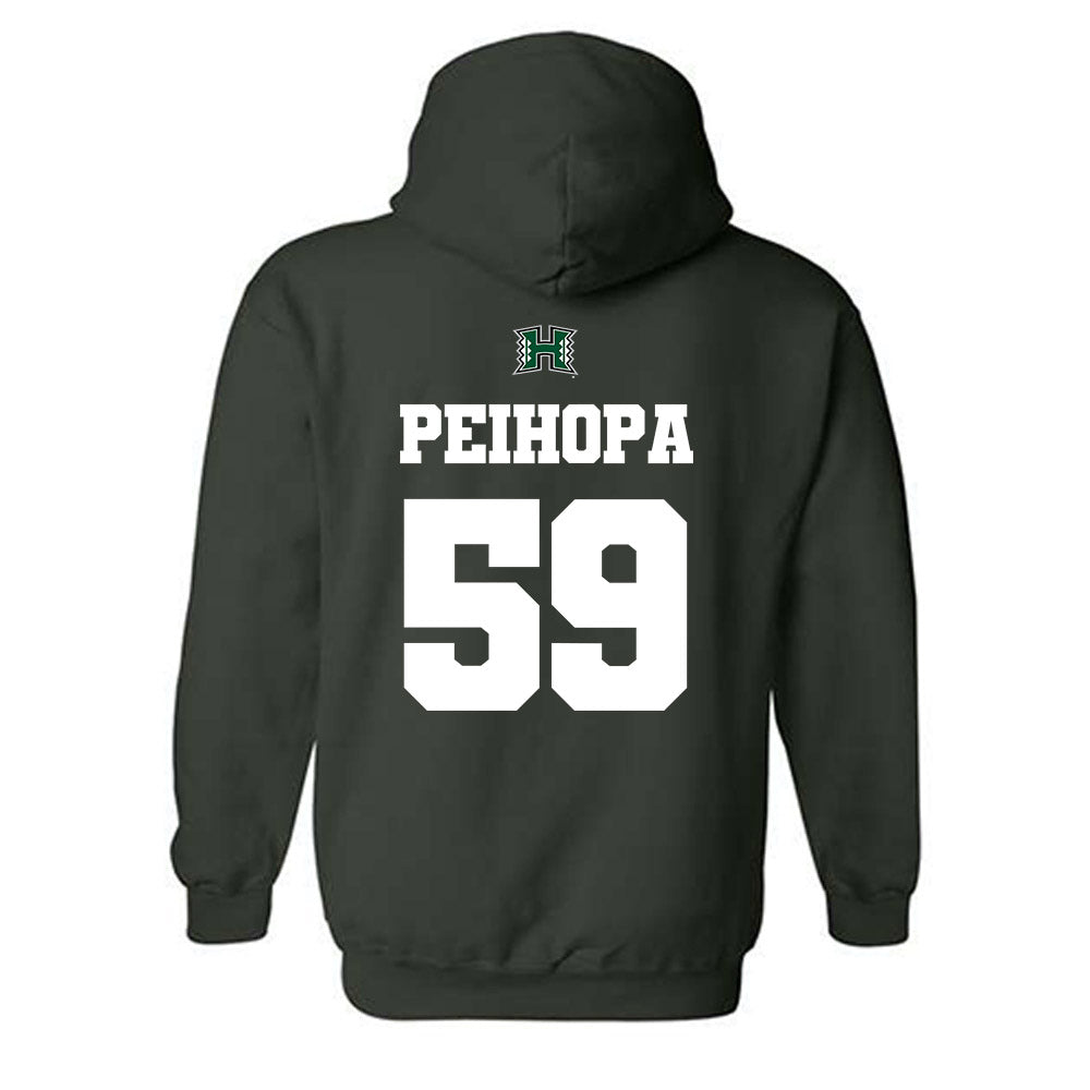 Hawaii - NCAA Football : Kuao Peihopa - Classic Shersey Hooded Sweatshirt