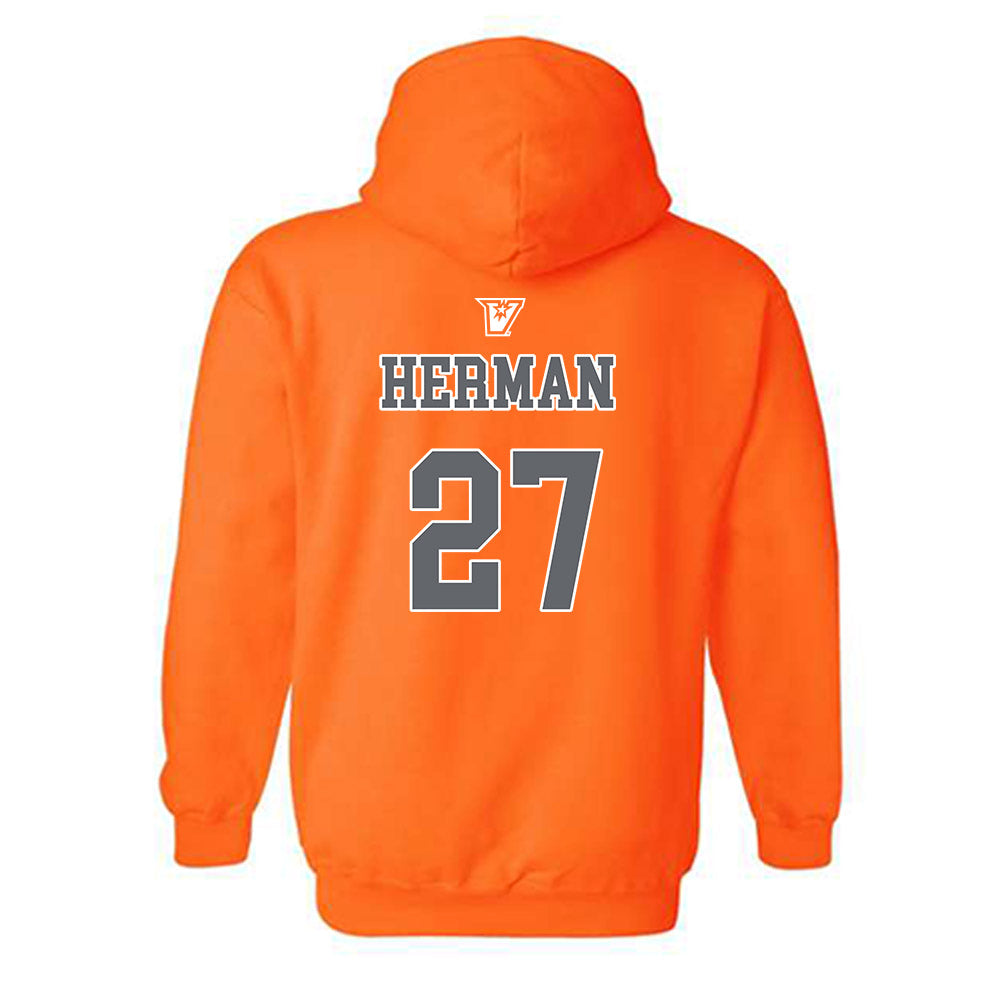 UTRGV - NCAA Football : Justin Herman - Classic Shersey Hooded Sweatshirt-1