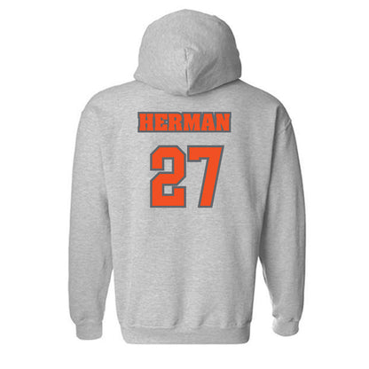UTRGV - NCAA Football : Justin Herman - Classic Shersey Hooded Sweatshirt-1