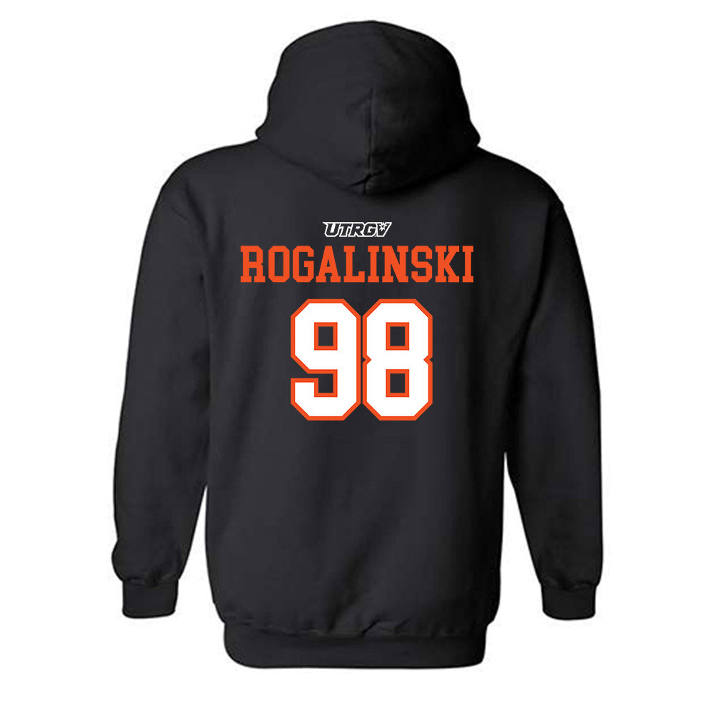 UTRGV - NCAA Football : William Rogalinski - Classic Shersey Hooded Sweatshirt-1