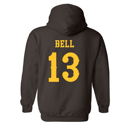 Wyoming - NCAA Football : Ian Bell - Classic Shersey Hooded Sweatshirt-1