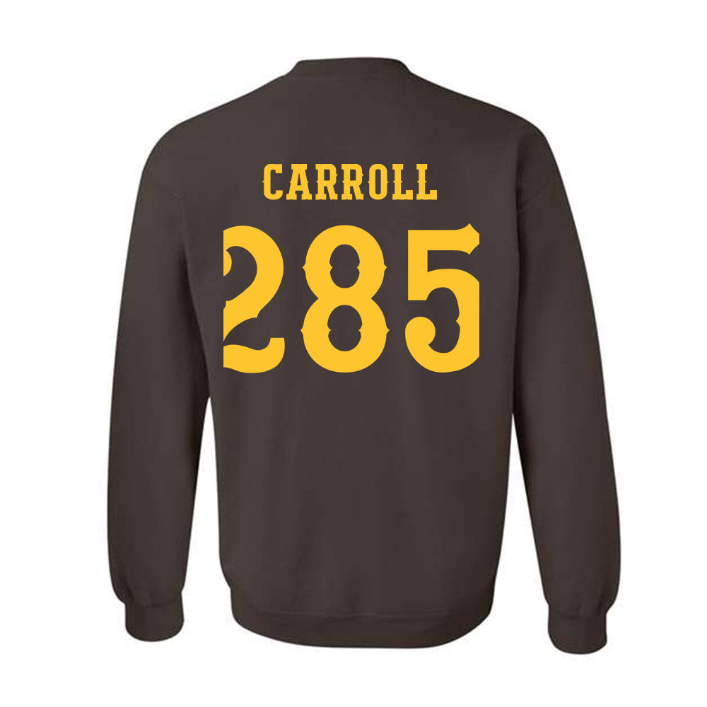 Wyoming - NCAA Wrestling : Christian Carroll - Classic Shersey Crewneck Sweatshirt-1