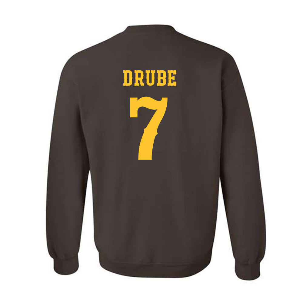 Wyoming - NCAA Football : Mason Drube - Classic Shersey Crewneck Sweatshirt-1