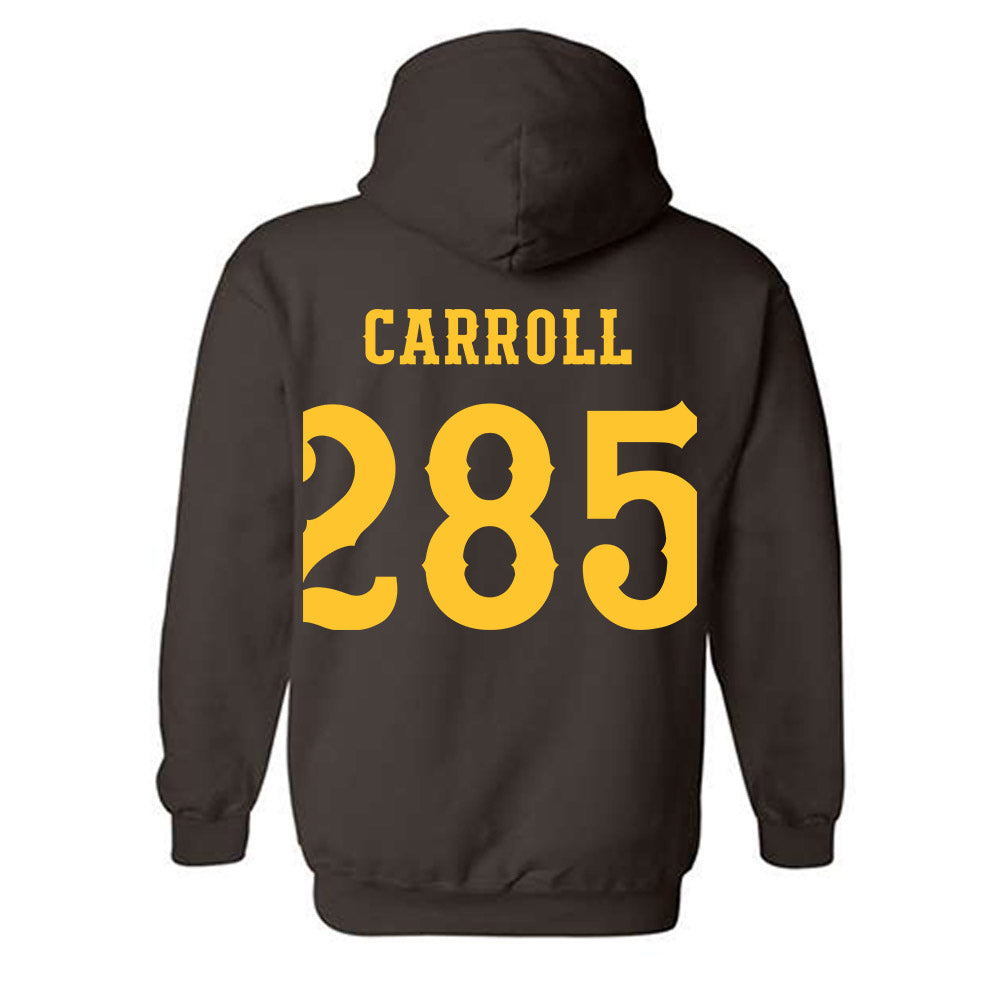 Wyoming - NCAA Wrestling : Christian Carroll - Classic Shersey Hooded Sweatshirt-1
