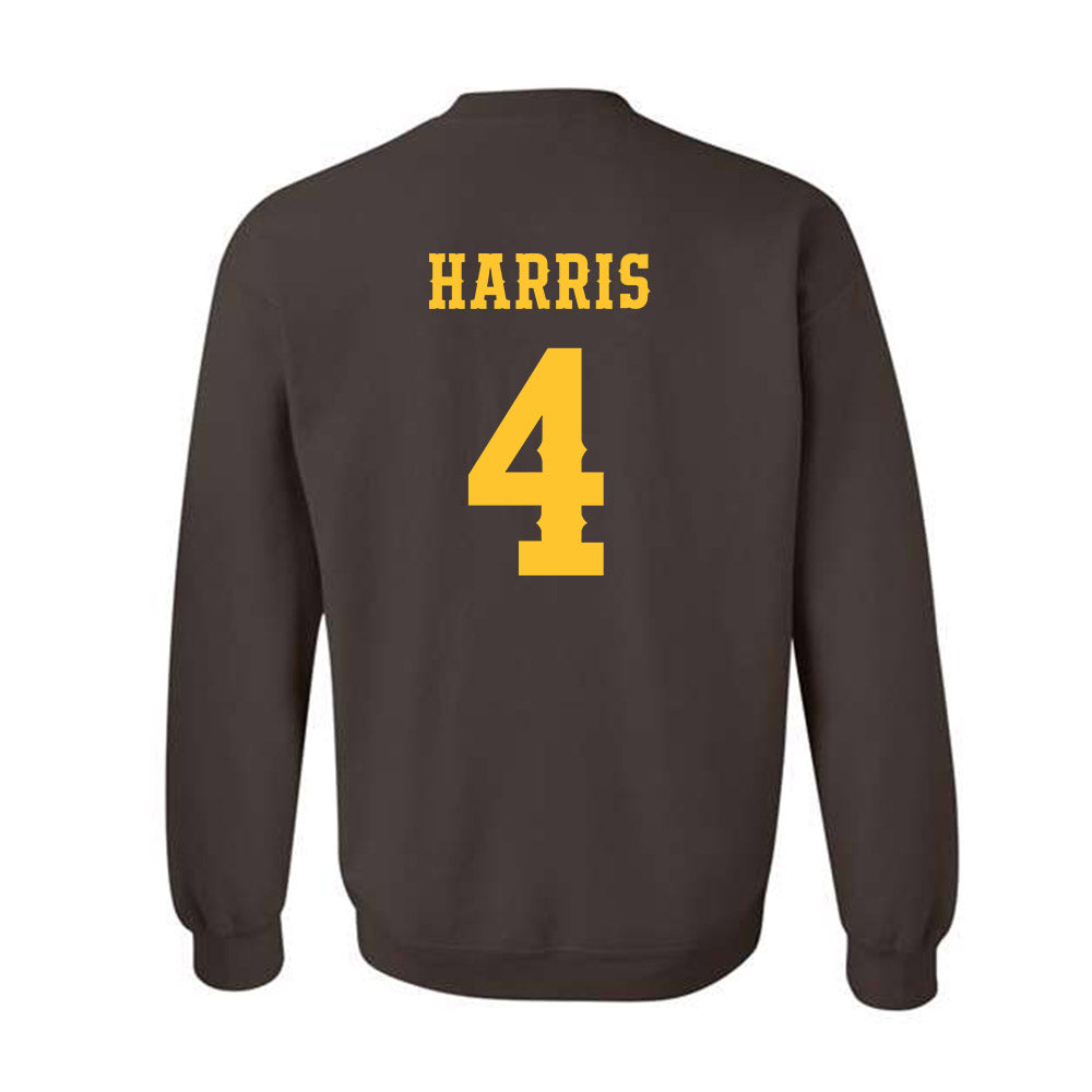 Wyoming - NCAA Football : Damashja Harris - Classic Shersey Crewneck Sweatshirt-1