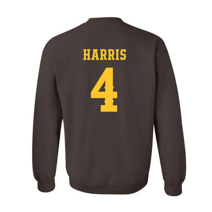 Wyoming - NCAA Football : Damashja Harris - Classic Shersey Crewneck Sweatshirt-1