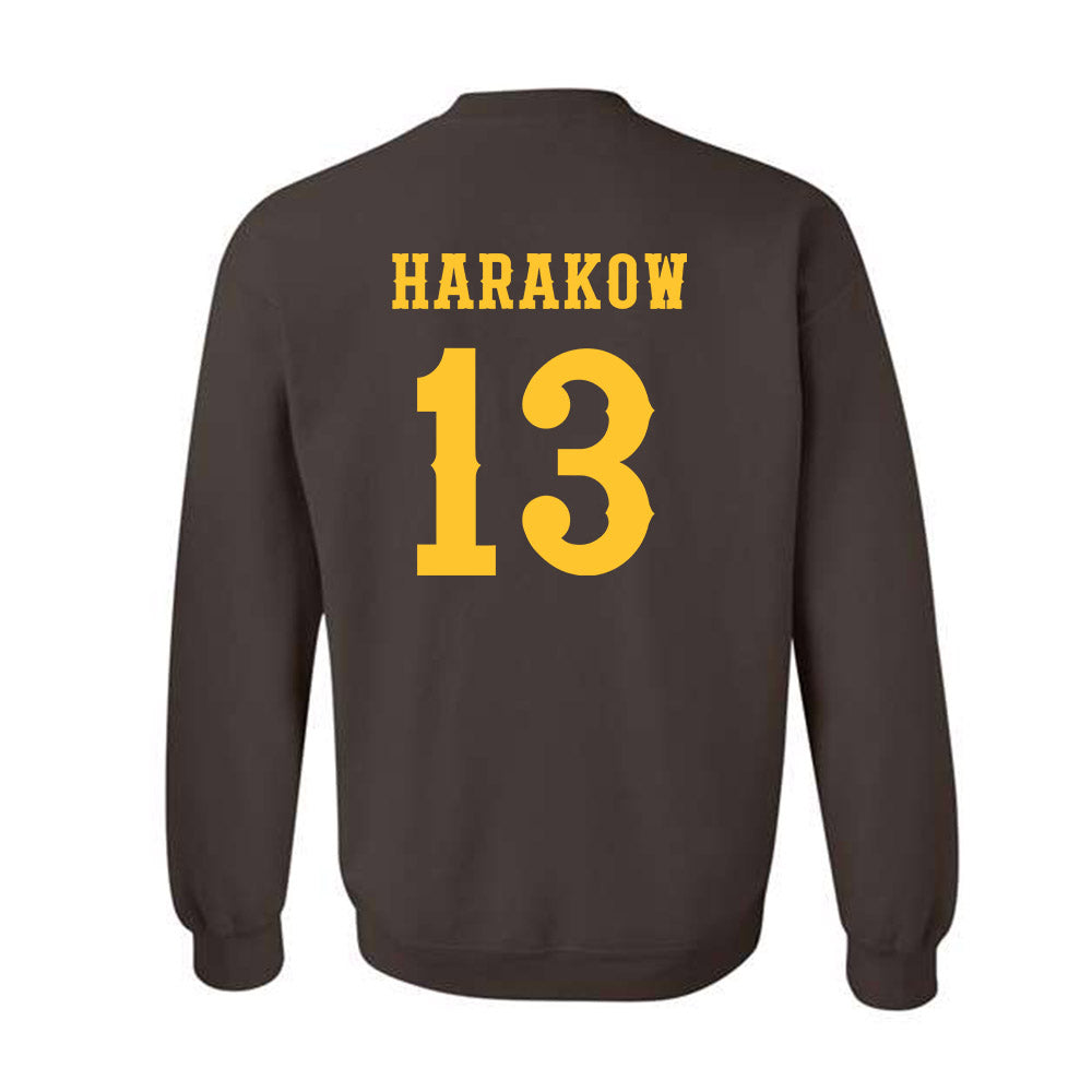 Wyoming - NCAA Men's Basketball : Adam Harakow - Classic Shersey Crewneck Sweatshirt-1