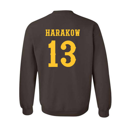 Wyoming - NCAA Men's Basketball : Adam Harakow - Classic Shersey Crewneck Sweatshirt-1