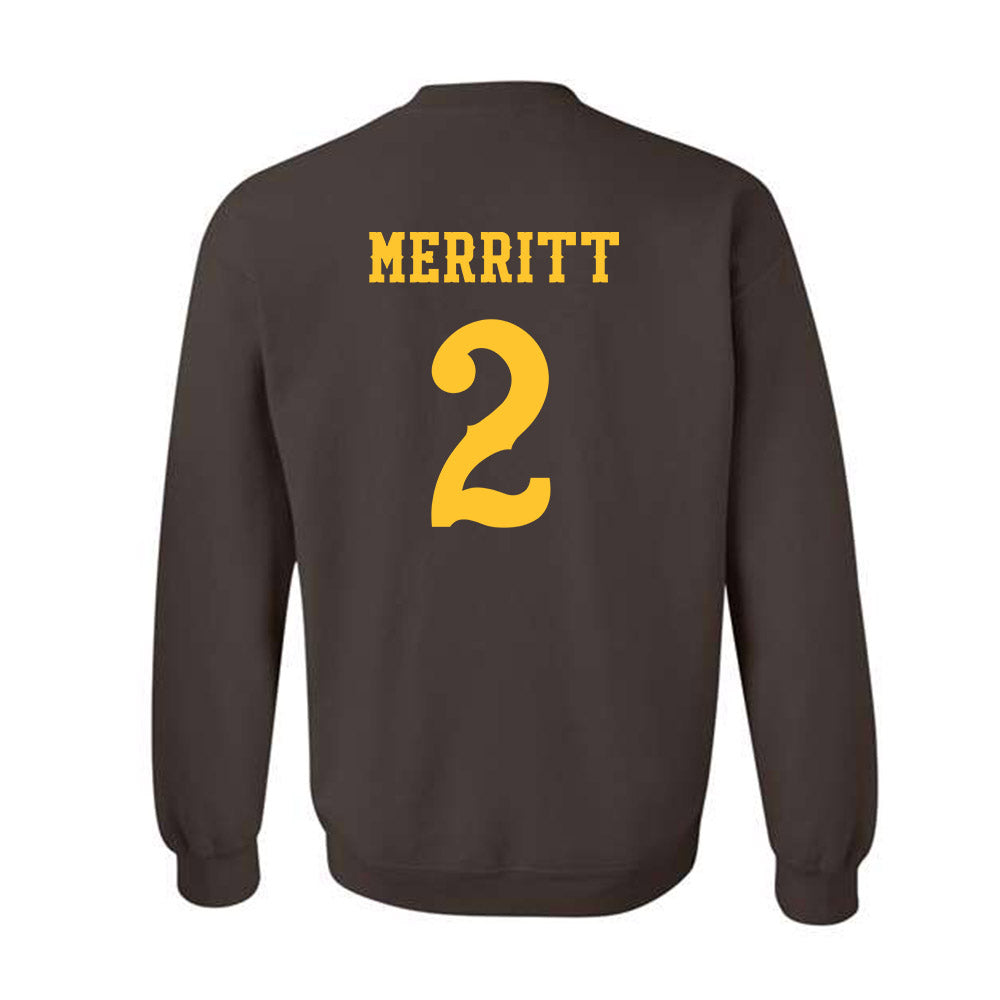 Wyoming - NCAA Football : Caleb Merritt - Classic Shersey Crewneck Sweatshirt-1