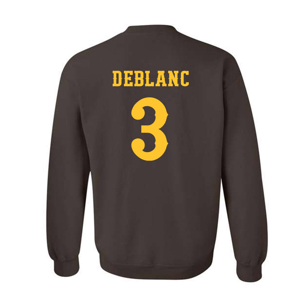 Wyoming - NCAA Football : Deion DeBlanc - Classic Shersey Crewneck Sweatshirt-1