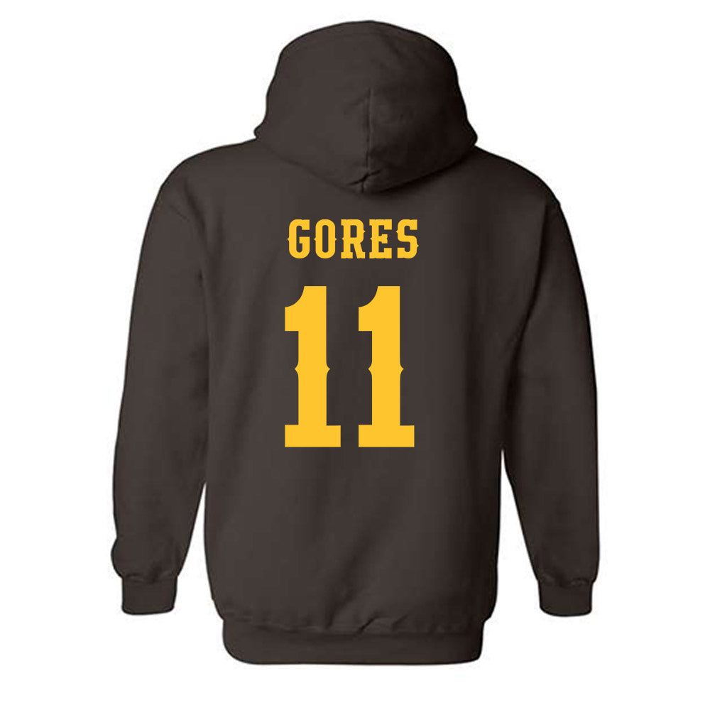 Wyoming - NCAA Men's Basketball : Gavin Gores - Classic Shersey Hooded Sweatshirt-1