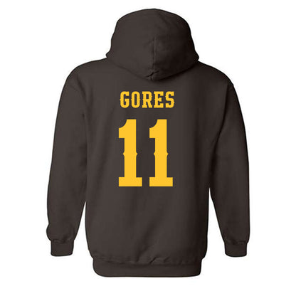 Wyoming - NCAA Men's Basketball : Gavin Gores - Classic Shersey Hooded Sweatshirt-1