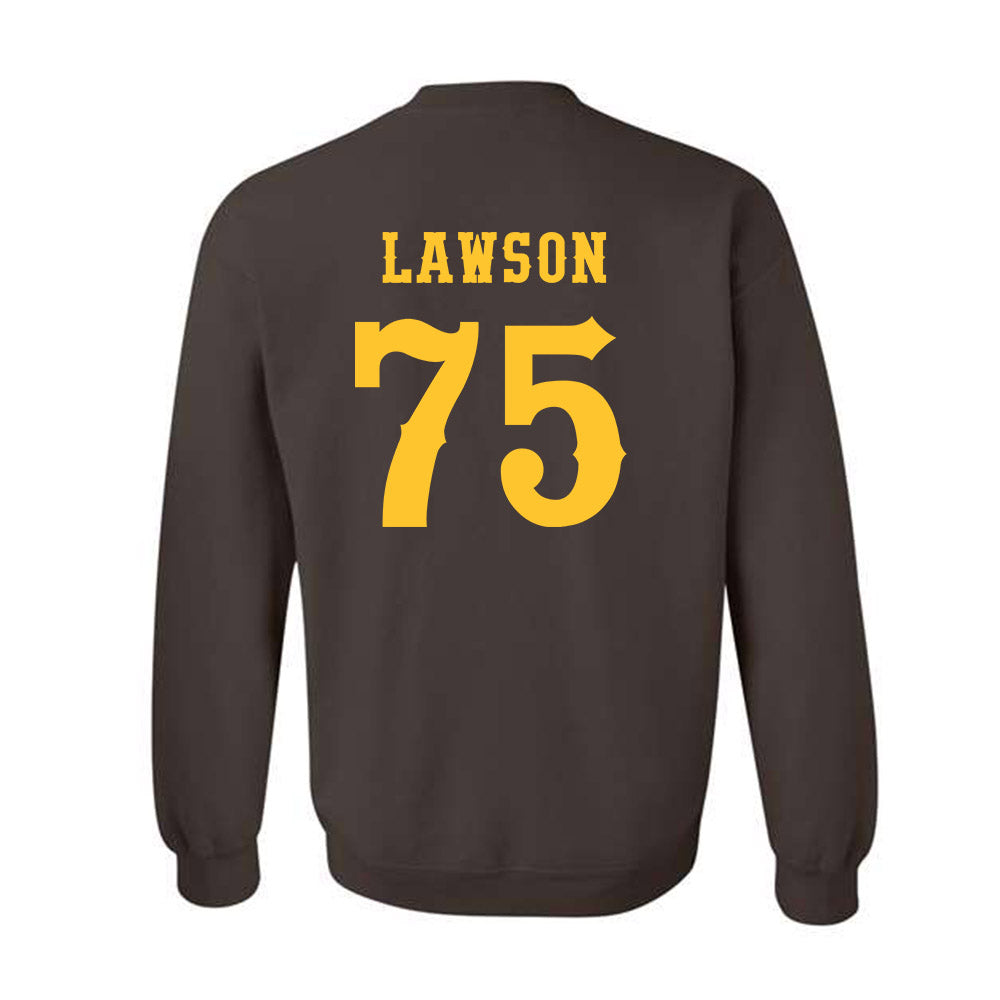 Wyoming - NCAA Football : Cooper Lawson - Classic Shersey Crewneck Sweatshirt-1