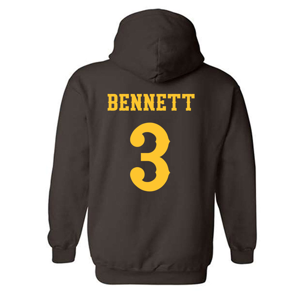 Wyoming - NCAA Men's Basketball : Khaden Bennett - Classic Shersey Hooded Sweatshirt-1