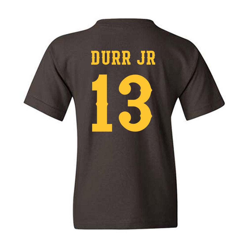 Wyoming - NCAA Football : Chris Durr jr - Classic Shersey Youth T-Shirt-1
