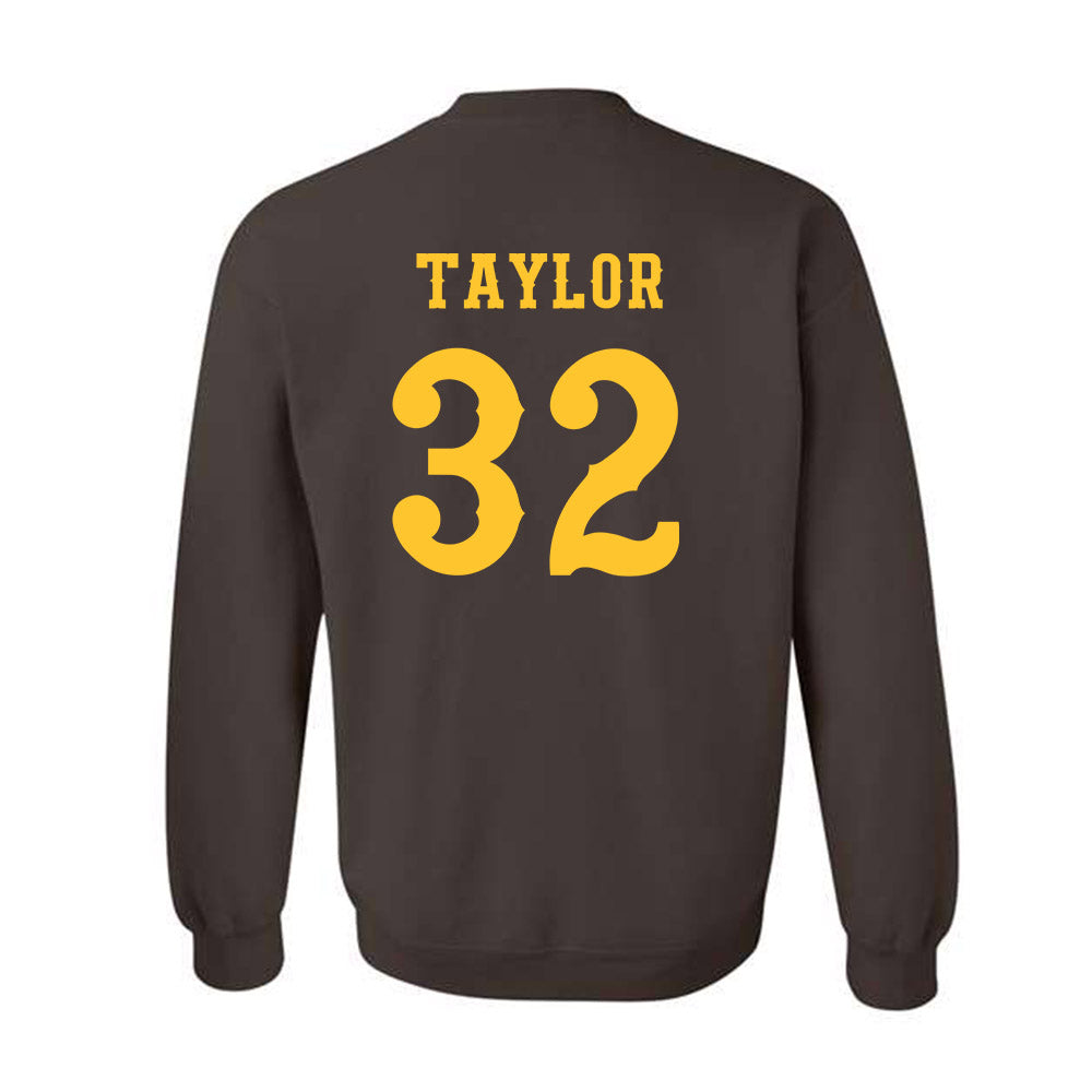 Wyoming - NCAA Men's Basketball : Talan Taylor - Classic Shersey Crewneck Sweatshirt-1