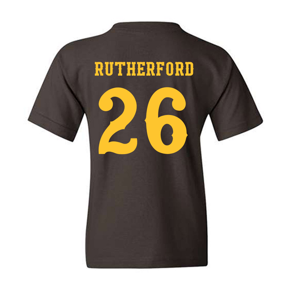 Wyoming - NCAA Football : Gary Rutherford - Classic Shersey Youth T-Shirt-1