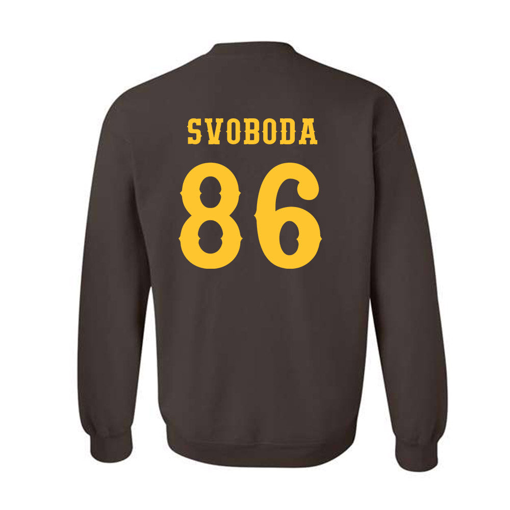 Wyoming - NCAA Football : Evan Svoboda - Classic Shersey Crewneck Sweatshirt-1