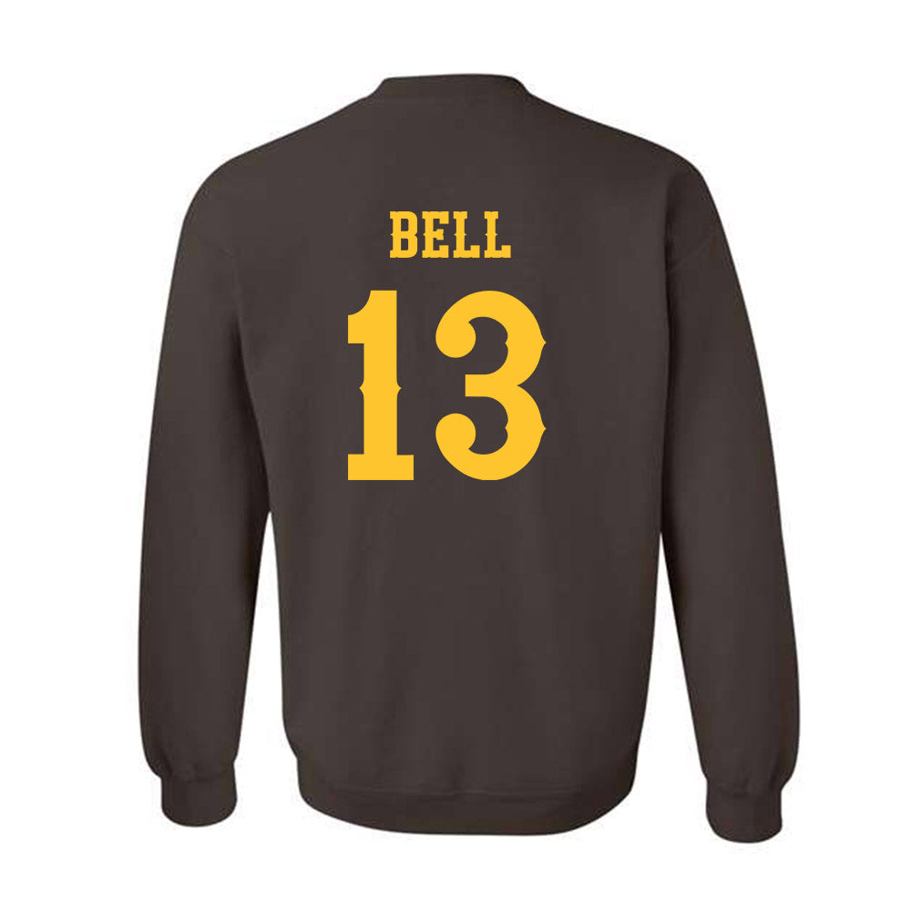 Wyoming - NCAA Football : Ian Bell - Classic Shersey Crewneck Sweatshirt-1