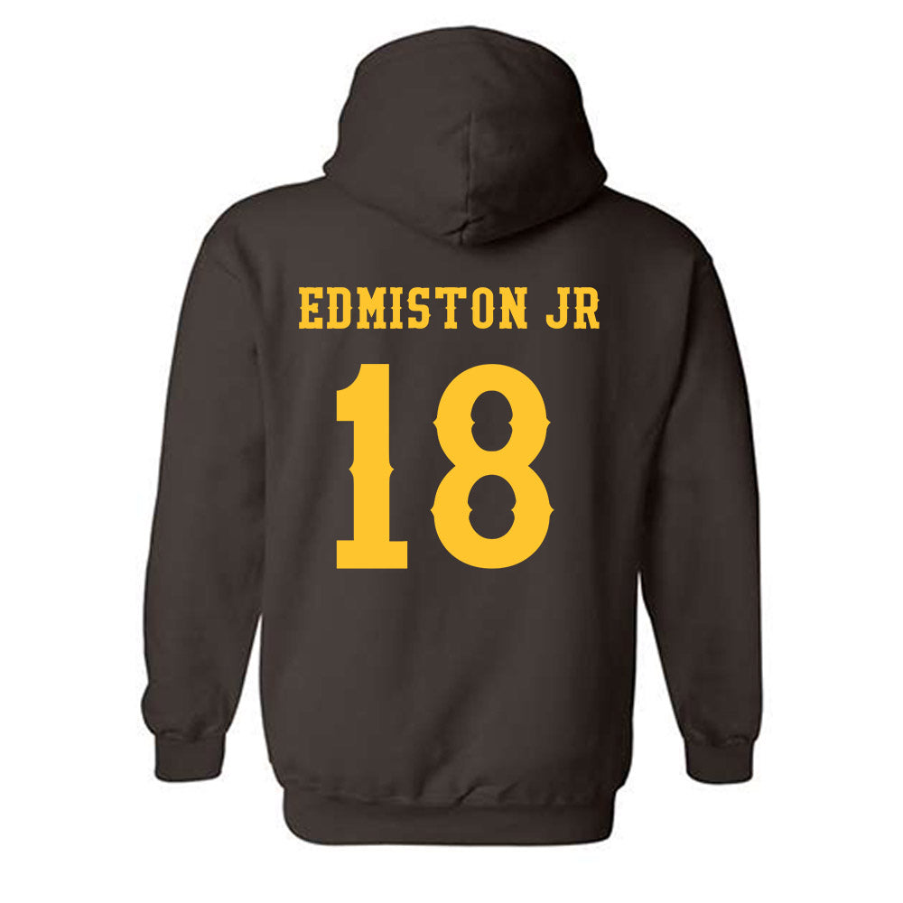 Wyoming - NCAA Football : Bart Edmiston Jr - Classic Shersey Hooded Sweatshirt-1