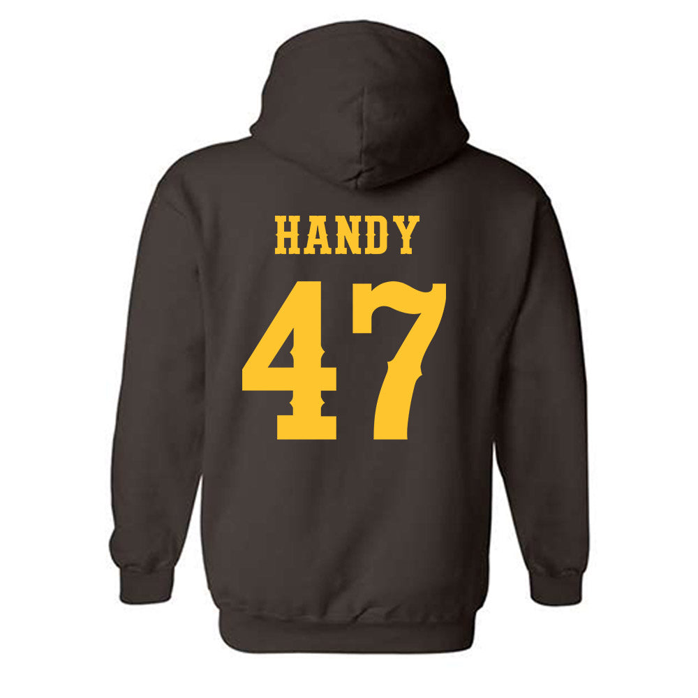 Wyoming - NCAA Football : Jason Handy - Classic Shersey Hooded Sweatshirt-1