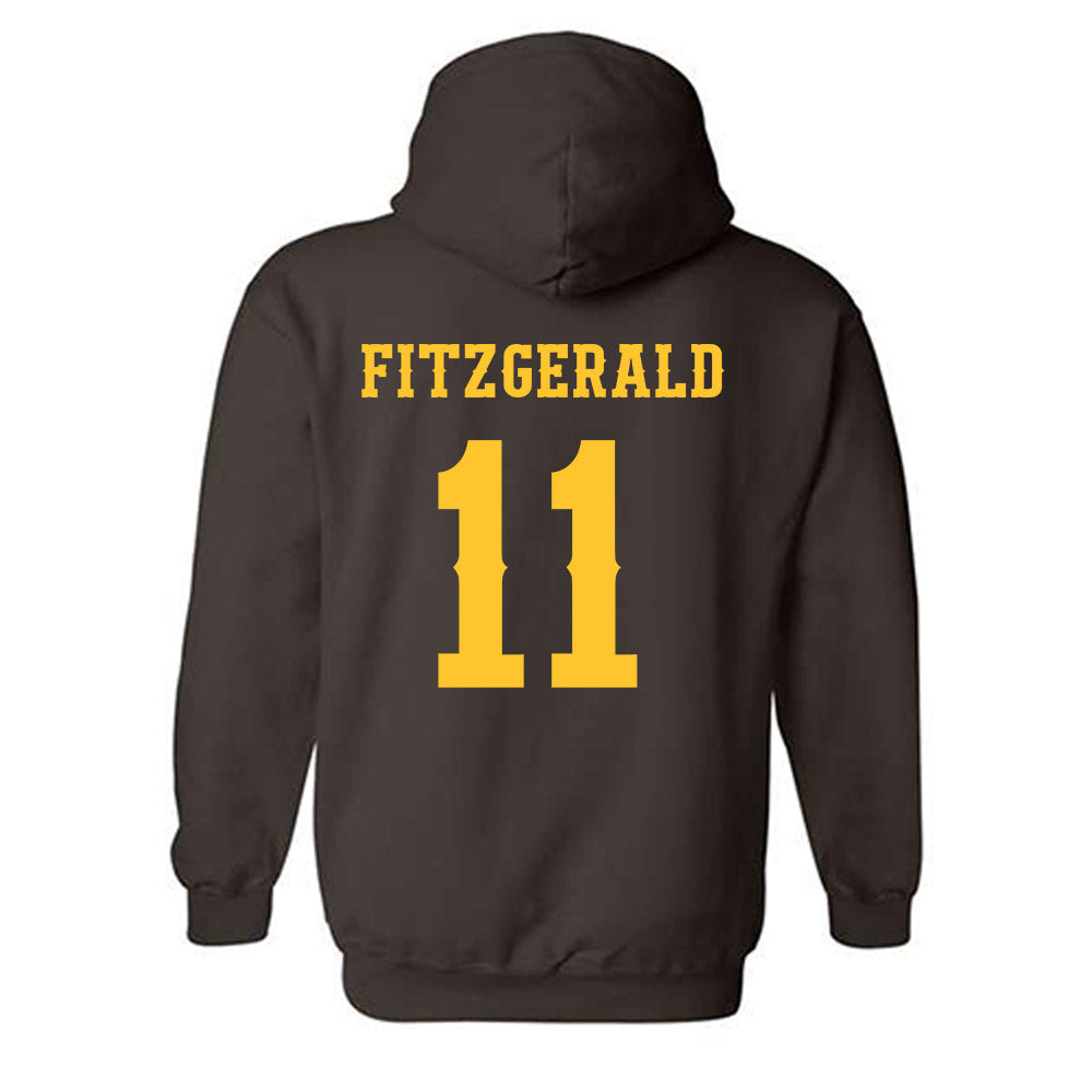 Wyoming - NCAA Football : Michael Fitzgerald - Classic Shersey Hooded Sweatshirt-1