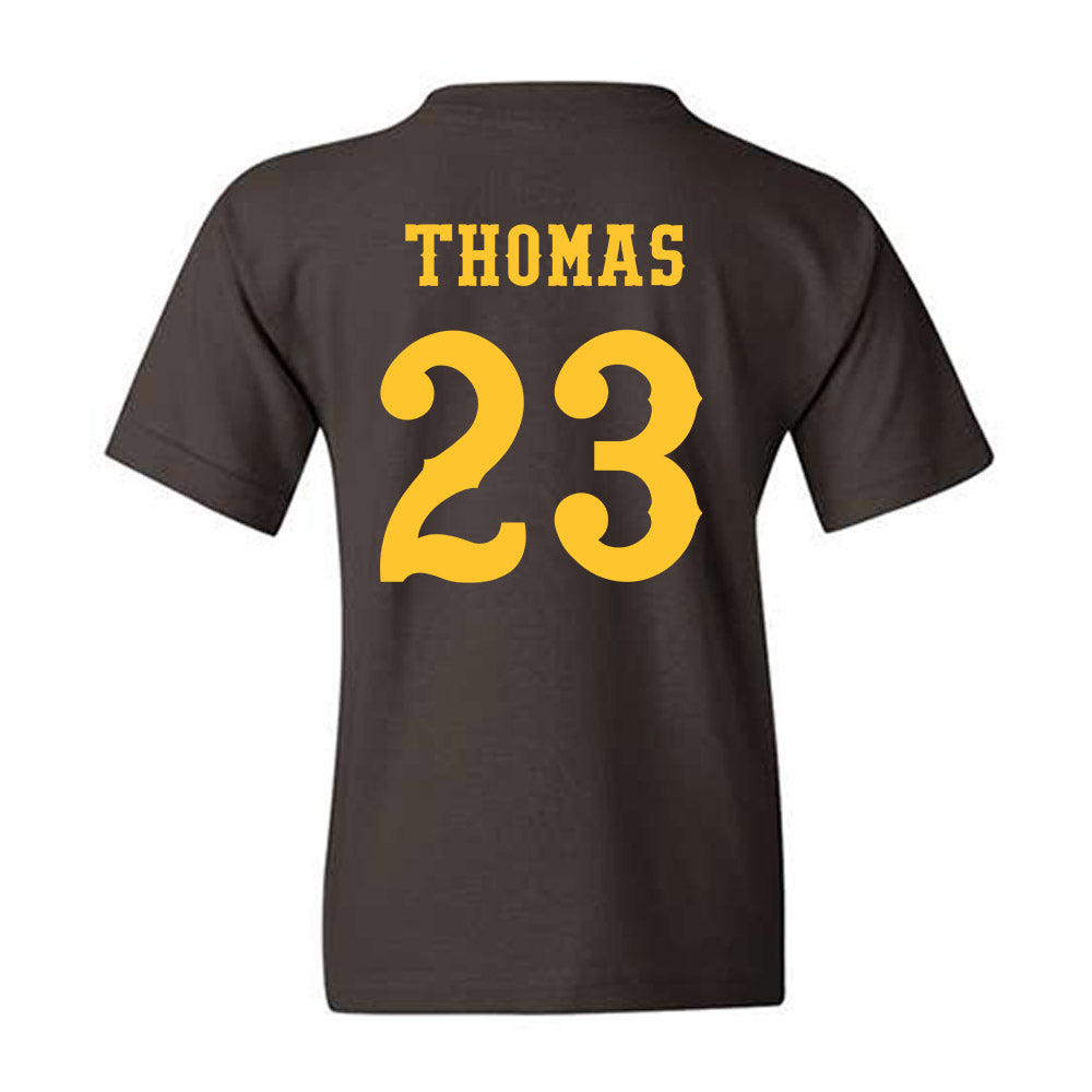 Wyoming - NCAA Football : Jones Thomas - Classic Shersey Youth T-Shirt-1