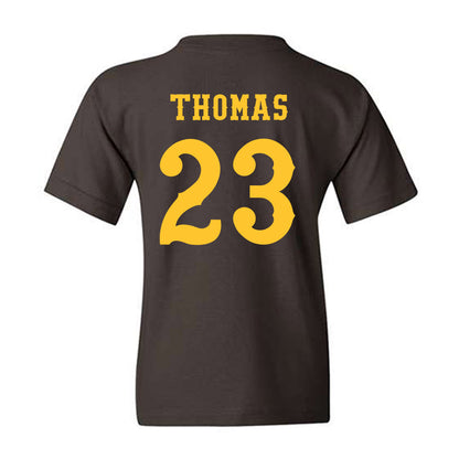 Wyoming - NCAA Football : Jones Thomas - Classic Shersey Youth T-Shirt-1