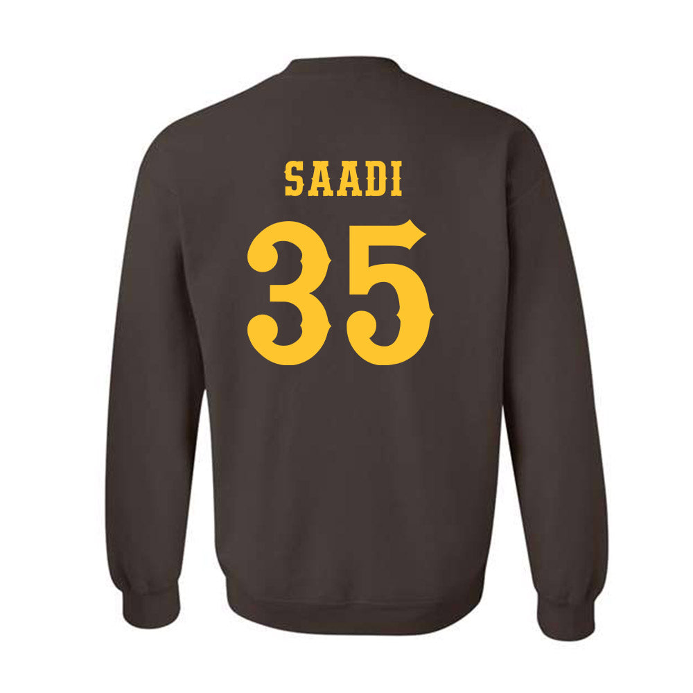 Wyoming - NCAA Men's Basketball : Simm-Marten Saadi - Classic Shersey Crewneck Sweatshirt-1